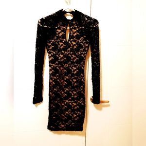 Party Black Lace Dress Size XS